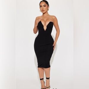 Women's Fashion Nova Main Character Midi Dress NWT